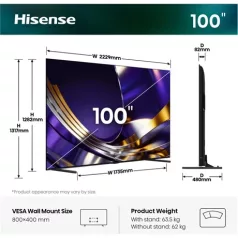 Hisense TV 100" 4K SMART MINILED 100U7SPRO