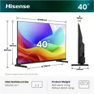 Hisense TV 40" FULL HD SMART QLED 40A5S