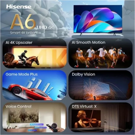 Hisense TV 65" 4K UHD SMART LED 65A6S