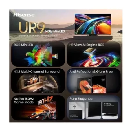 Hisense TV 75" 4K RGB SMART MINILED 75UR9S