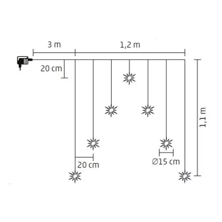 Home by Somogyi LED FÉNYFÜGGÖNY, AKRIL HÓPEHELY KAF7WW