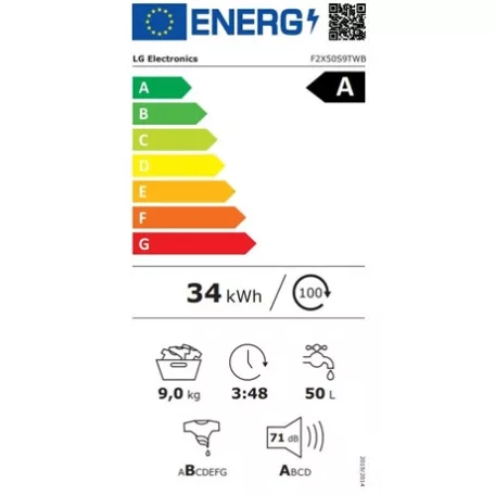 Lg MOSÓGÉP ELÖLTÖLTŐS KESKENY GŐZ FUNKCIÓVAL F2X50S9TWB