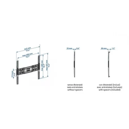 Meliconi FALI KONZOL VESA 400 480957 SLIMSTYLE PLUS 400S FB DW 