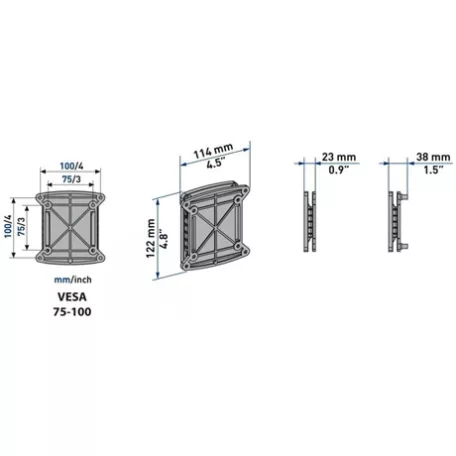 Meliconi FALI KONZOL VESA 100 580451 FLATSTYLE ES100 