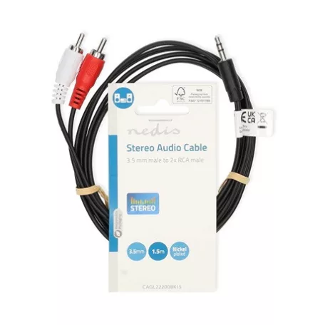 Nedis AUDIO KÁBEL 1,5 M CAGL22200BK15