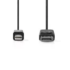 Nedis MINI DISPLAYPORT - DISPLAYPORT KÁBEL CCGP37400BK20