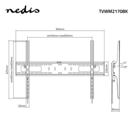 Nedis FALI KONZOL TVWM2170BK