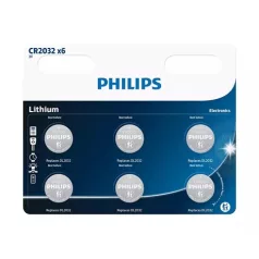   Philips GOMBELEM LÍTIUM 3.0V 6-BLISZTER (20.0 x 3.2) CR2032P6/01B