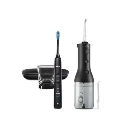 Philips ELEKTROMOS FOGKEFE ÉS FOGKÖZTISZTÍTÓ CSOMAG, FEKETE HX3886/43