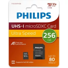   Philips MICRO SDXC 256GB CLASS 10 UHS-I U1 + ADAPTER PH133532