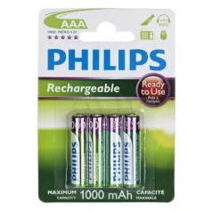   Philips ELEM TÖLTHETŐ AAA 1000 mAh 4-BLISZTER (READY TO USE) R03B4RTU10/10