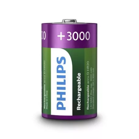 Philips ELEM TÖLTHETŐ R20 "D" 3000mAh 2-BLISZTER R20B2A300/10
