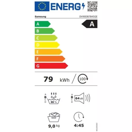 Samsung SZÁRÍTÓGÉP HŐSZIVATTYÚS DV90DB7845GEU4