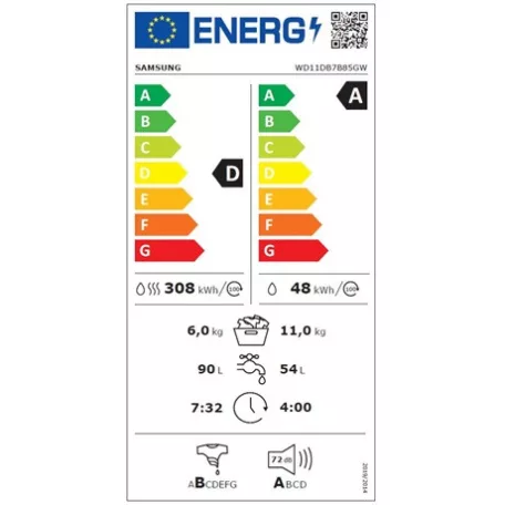 Samsung MOSÓ-SZÁRÍTÓGÉP WD11DB7B85GWU4
