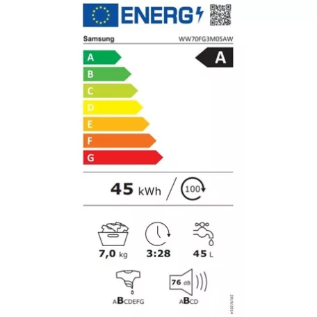 Samsung MOSÓGÉP ELÖLTÖLTŐS WW70FG3M05AWLE