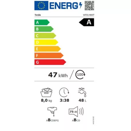 Tesla MOSÓGÉP ELÖLTÖLTŐS 8 KG WF81480T