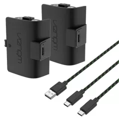   Venom XBOX SERIES S & X FEKETE AKKUCSOMAG (2 DB) + 3 MÉTER TÖLTŐKÁBEL VS2883
