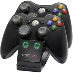  Venom XBOX 360 FEKETE DUPLA TÖLTŐÁLLOMÁS + 2DB AKKUMULÁTOR VS2891
