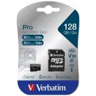 Verbatim MEMÓRIAKÁRTYA MICRO SDXC KÁRTYA ADAPTERREL, 128GB 47044