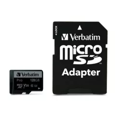   Verbatim MEMÓRIAKÁRTYA MICRO SDXC KÁRTYA ADAPTERREL, 128GB 47044