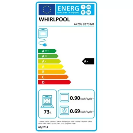 Whirlpool SÜTŐ BEÉPÍTHETŐ ELEKTROMOS AKZ9S 8270 NB