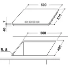 Whirlpool FŐZŐLAP BEÉPÍTHETŐ GÁZ GMWL 628/IXL EE