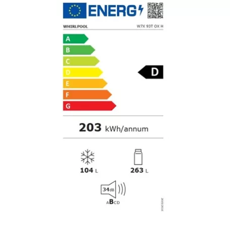 Whirlpool HŰTŐ ALULFAGYASZTÓS W7X 93T OX H