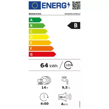 Whirlpool MOSOGATÓGÉP BEÉPÍTHETŐ 14 TERÍTÉK WH8IPB14AM6L0