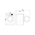Whirlpool SZÁRÍTÓGÉP HŐSZIVATTYÚS 9 KG WP A9X WBS EE