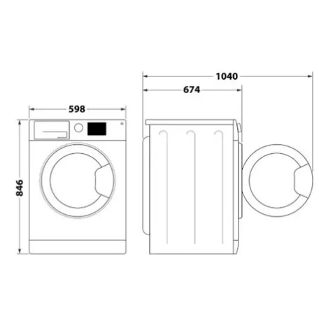 Whirlpool SZÁRÍTÓGÉP HŐSZIVATTYÚS 8 KG WP B8X WBS EE