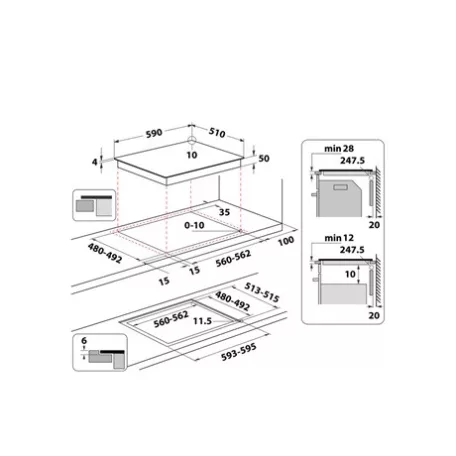 Whirlpool FŐZŐLAP BEÉPÍTHETŐ INDUKCIÓS WTX6019DCF