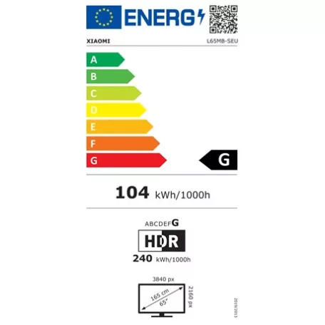 Xiaomi UHD MINILED GOOGLE SMART TV ELA6318EU S PRO MINI LED 65" 2026