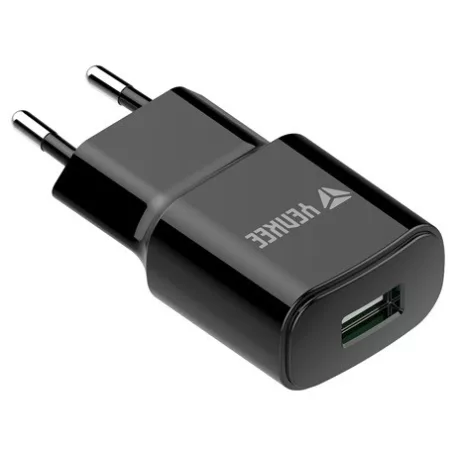 Yenkee HÁLÓZATI GYORSTÖLTŐ, 12W, USB-A, FEKETE YAC 2013BK