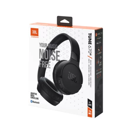 JBL Tune 670NC Bluetooth fejhallgató EU Fekete (JBLT670NCBLK)