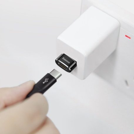 Baseus 5A USB-C–USB-A adapter (fekete)