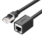 UGREEN Ethernet hosszabbító kábel RJ45, Cat. 6, FTP, fém dugóval 0,5m (fekete)