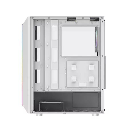 Darkflash DK151 LED-es számítógépház + 3 RGB ventilátor (fehér)