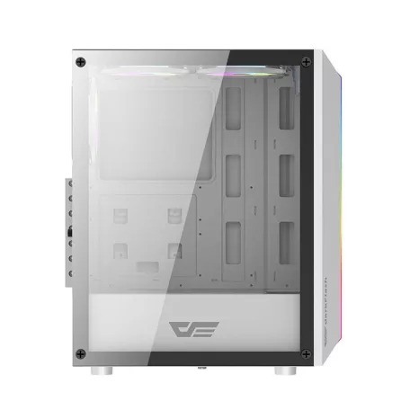 Darkflash DK151 LED-es számítógépház + 3 RGB ventilátor (fehér)