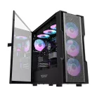 Darkflash DK431 Mesh számítógépház + 4 ARGB ventilátor (fekete)