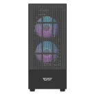 Darkflash A290 számítógépház + 3 RGB ventilátor (fekete)