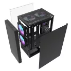 Darkflash A290 számítógépház + 3 RGB ventilátor (fekete)