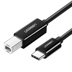   UGREEN US241 Nyomtatókábel USB-C 2.0 és USB-B, 1 m (fekete)