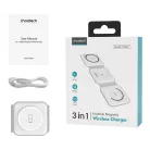Choetech T588-F 3in1 mágneses induktív töltő 15W (fehér)