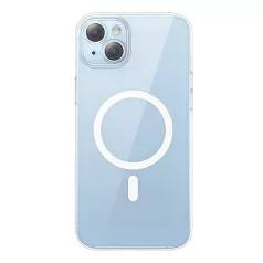   Baseus Crystal sorozatú mágneses tok iPhone 14 Plus készülékhez + edzett üveg