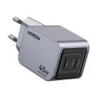 UGREEN Nexode Pro fali töltő, 45W, 2x USB-C (szürke)