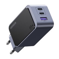   UGREEN Nexode S (Air) fali töltő, 65W, USB + 2x USB-C (szürke)