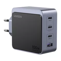   UGREEN Nexode S (Air) fali töltő, 100W, 3x USB-C, USB (szürke)