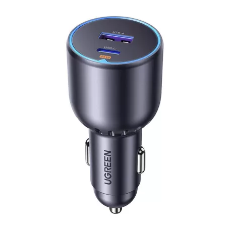 UGREEN EC701 autós töltő, USB + USB-C, 63W (fekete)