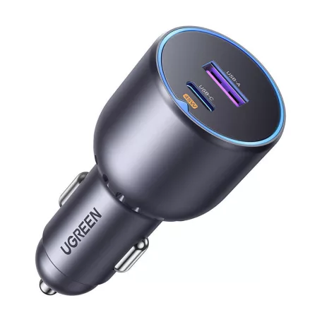 UGREEN EC701 autós töltő, USB + USB-C, 63W (fekete)