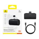 Baseus Compact powerbank, 5000mAh, 20W (fekete)